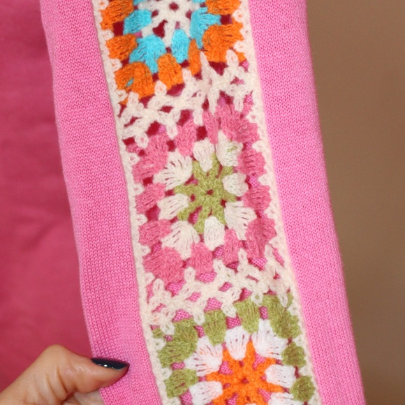 Belle By Kim Gravel, Square Crochet Sleeve sweater NWOT - Picture 9 of 14